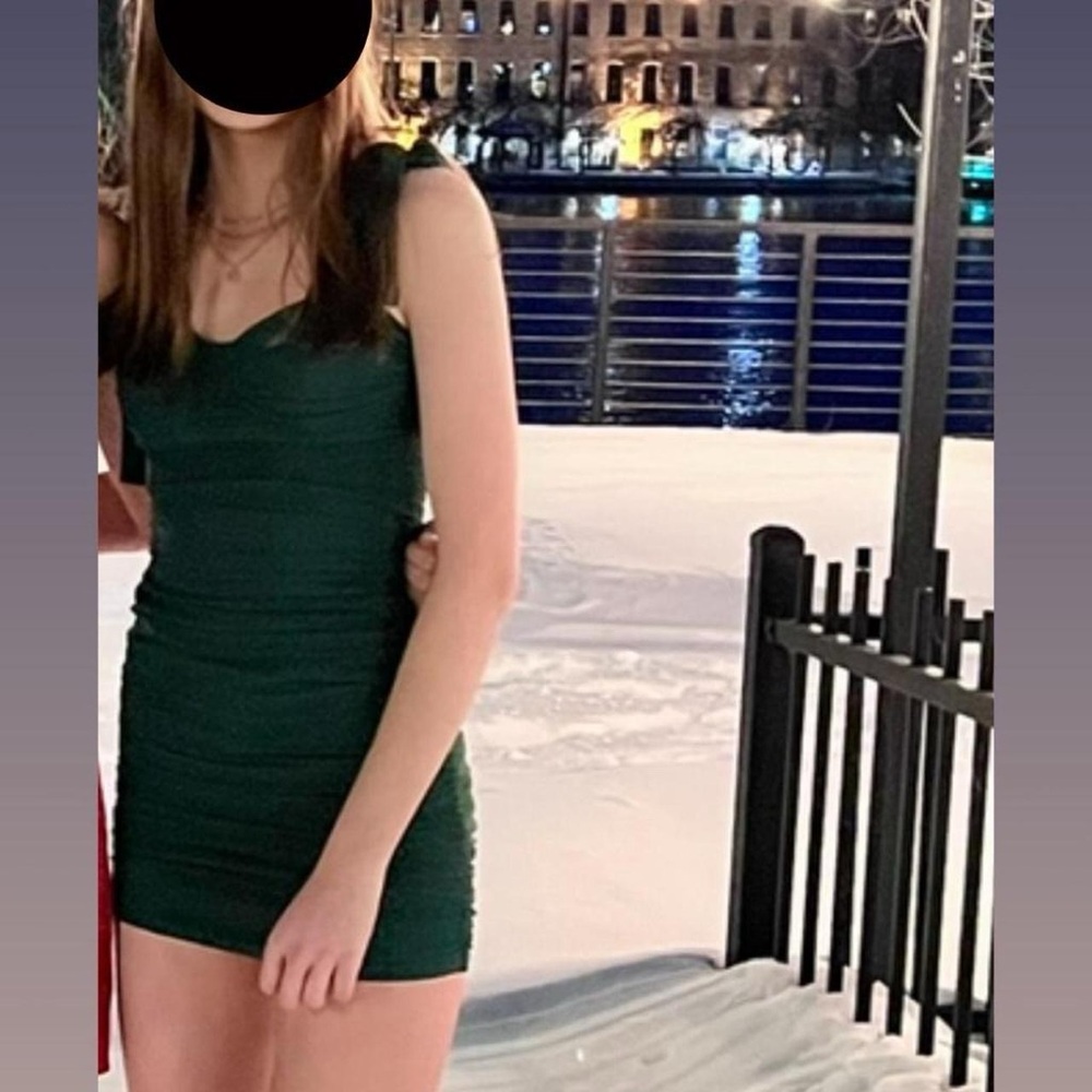 Windsor Dark Green Mini Dress